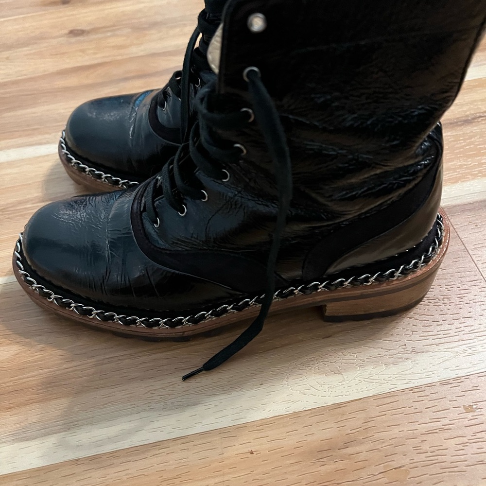 Selling my Chanel combat Boots. I would say they are in mint condition.